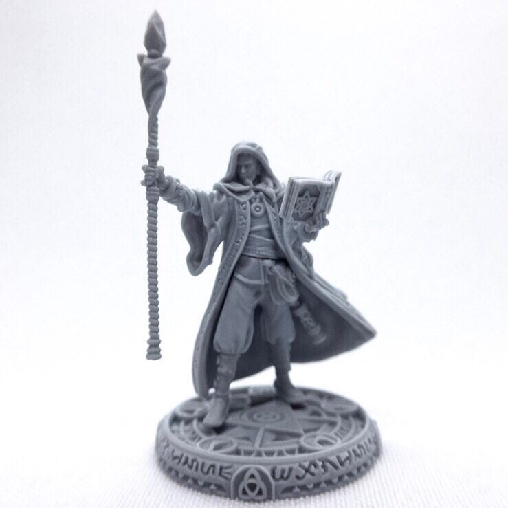 28mm Wizard miniature for tabletop RPG D&D DnD Dungeons and Etsy