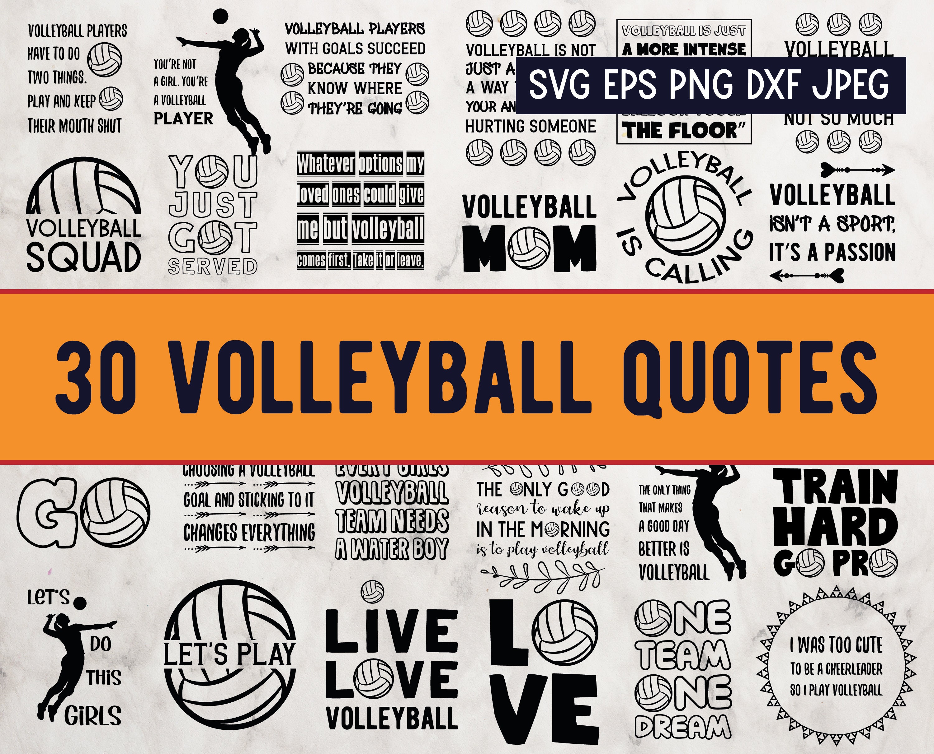 30 SVG Volleyball Quotes and Sayings. Volleyball Mom Squad | Etsy