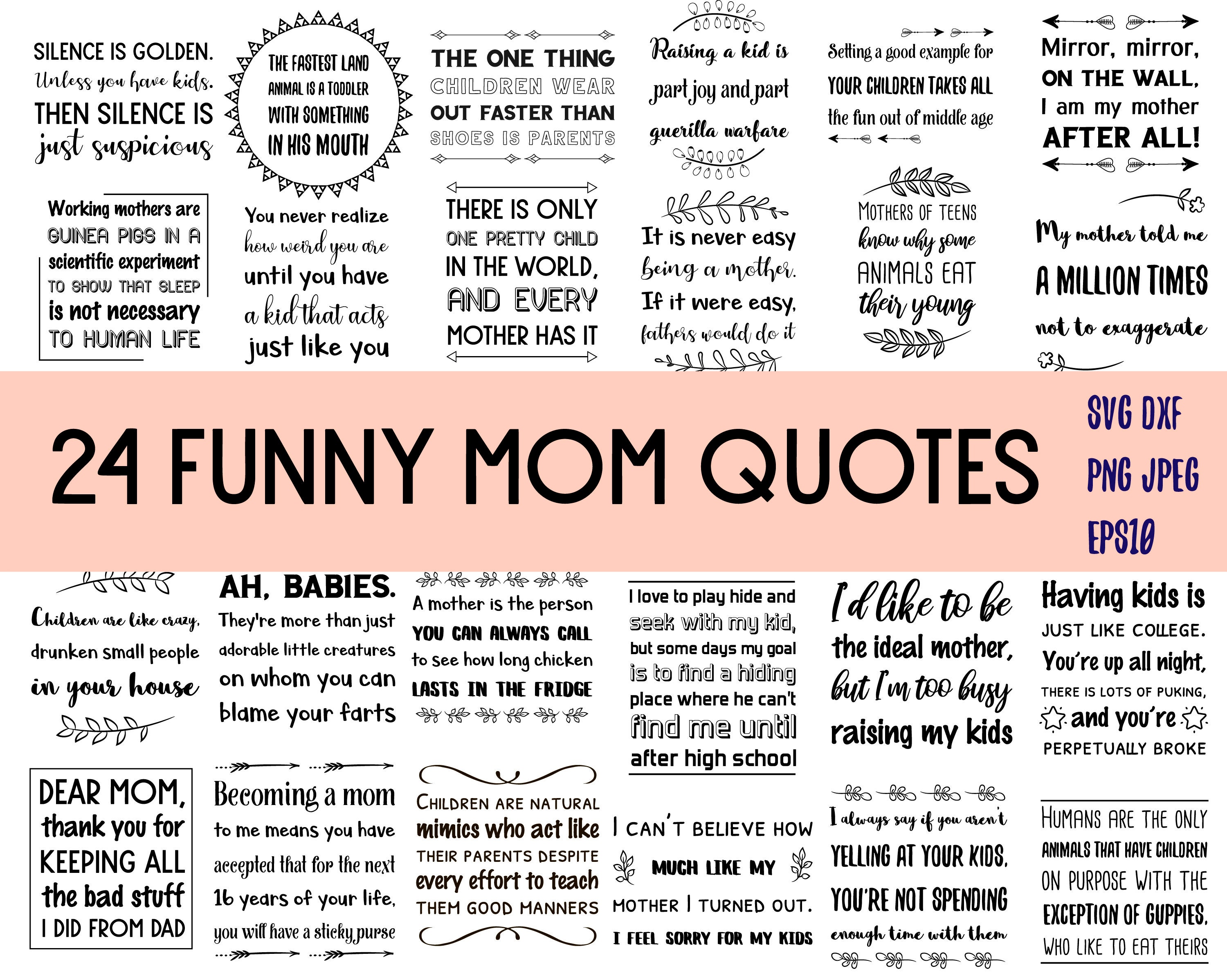24 Funny Mom Life Mother's Day Motherhood Children and - Etsy Australia 24 Funny Mom Life Mother's Day Motherhood Children and - Etsy Australia