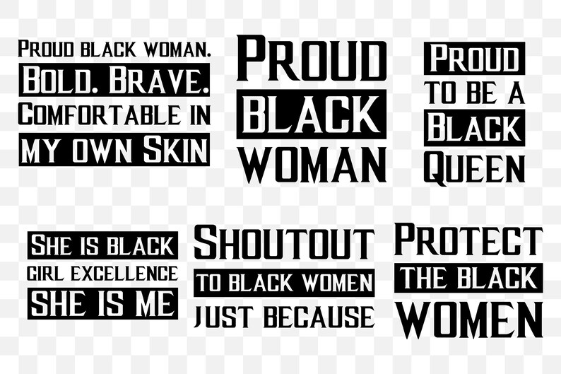 Download 50 SVG quotes. Phenomenal black woman african american girls | Etsy