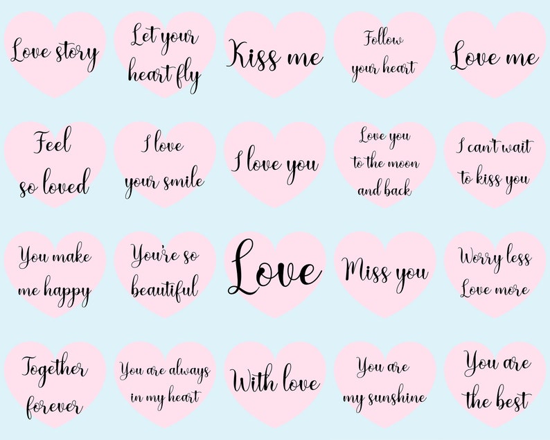 140 Quotes about Love Romantic feelings Valentines day Jpeg | Etsy