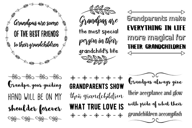 Download 30 Love your Grandfather Grandpa grandchildren SVG Quotes | Etsy
