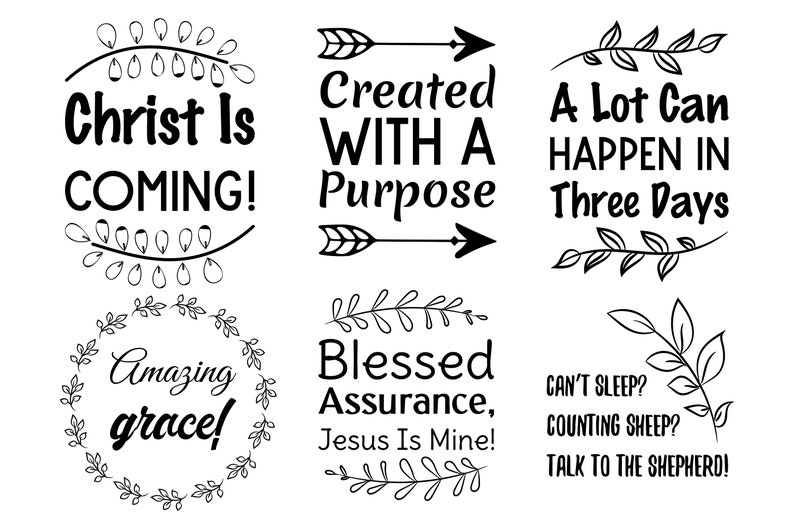 56 Christian SVG Quotes. Scripture Sayings. God and Lord Set Bundle ...