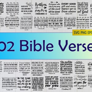 102 SVG Scripture Christian Sayings Bible Verses Quotes Set Bundle Jesus, SVG, png, dxf EPS10 files format for crafters. Commercial use