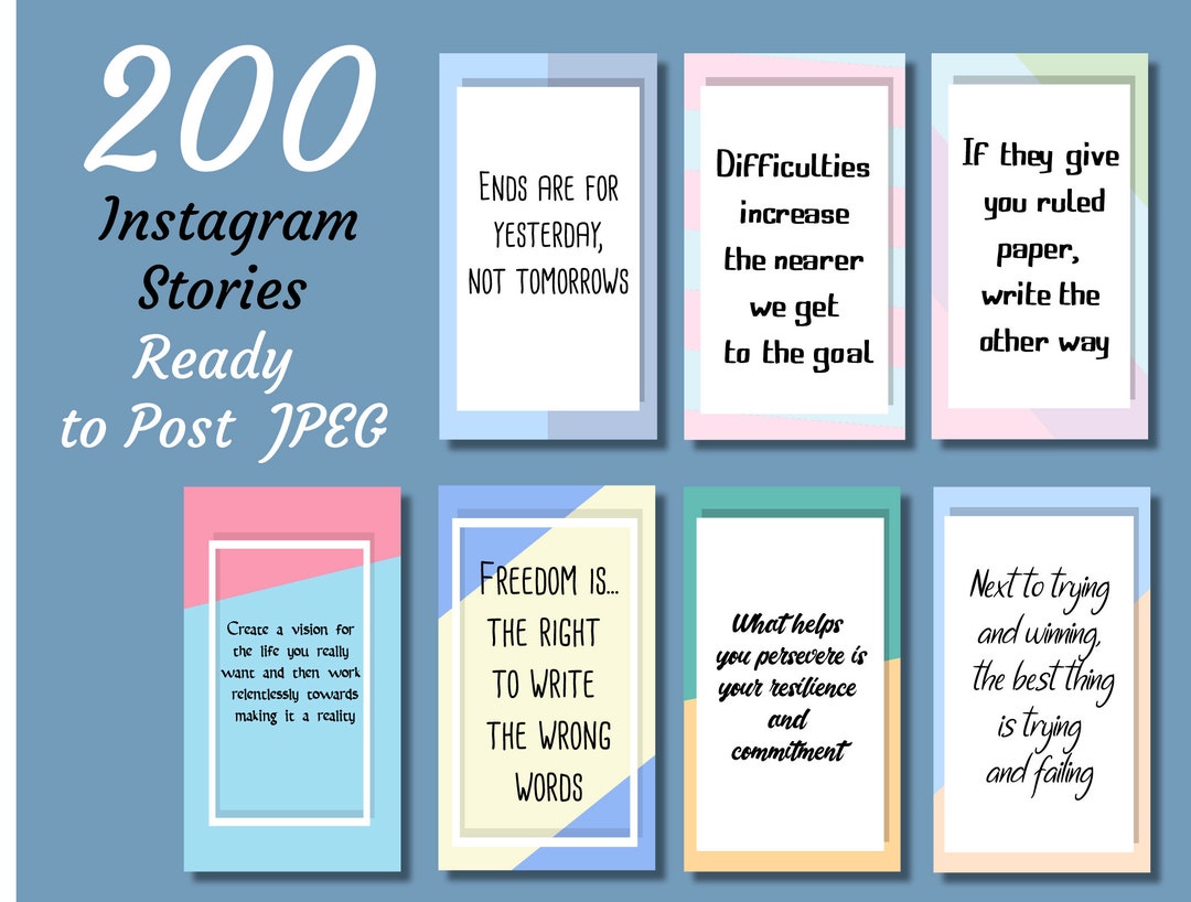 200 Inspiration Motivational Quotes. Ready to Post JPEG. for - Etsy