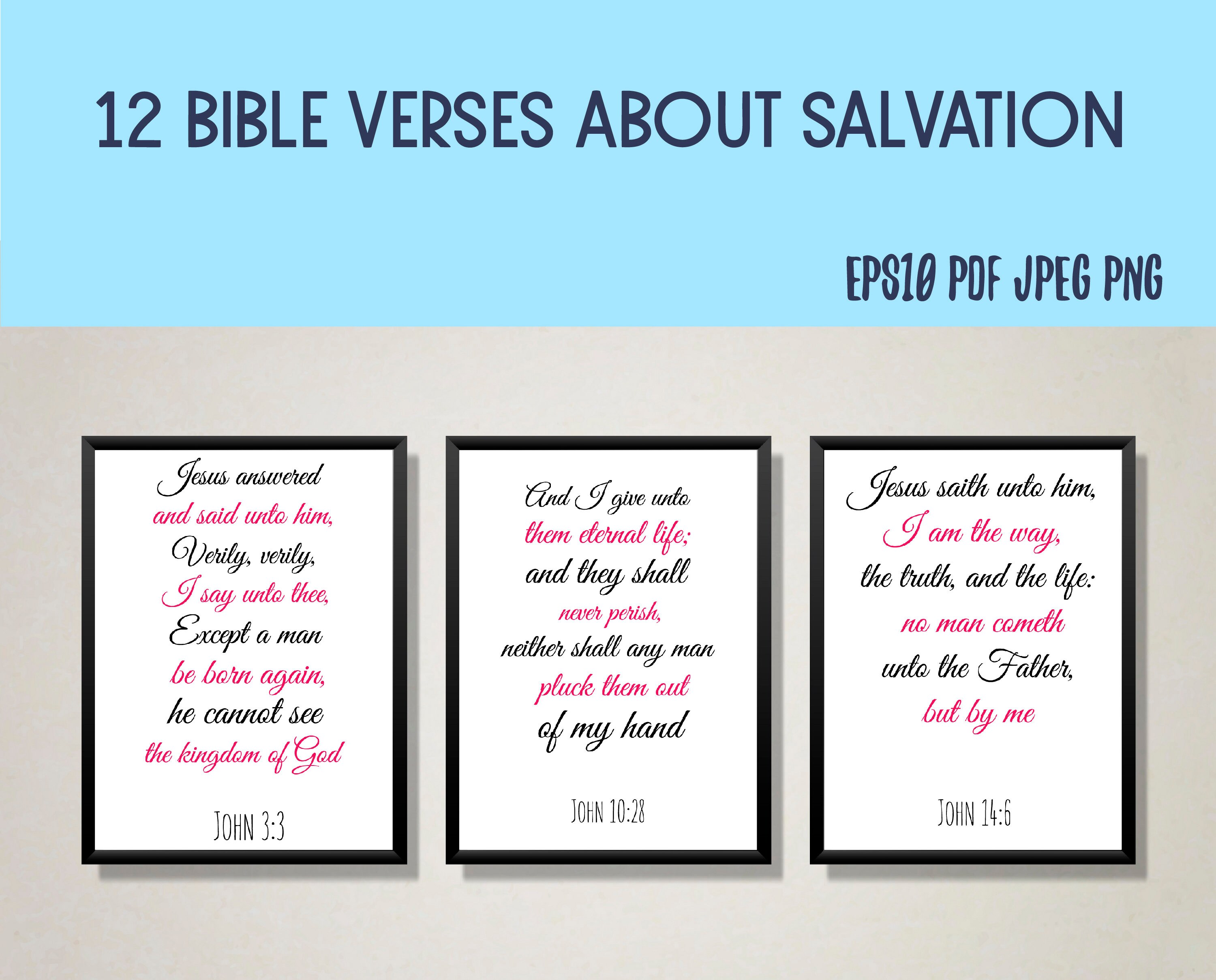 Salvation deliverance redemtion. Wall art Bible verses Etsy