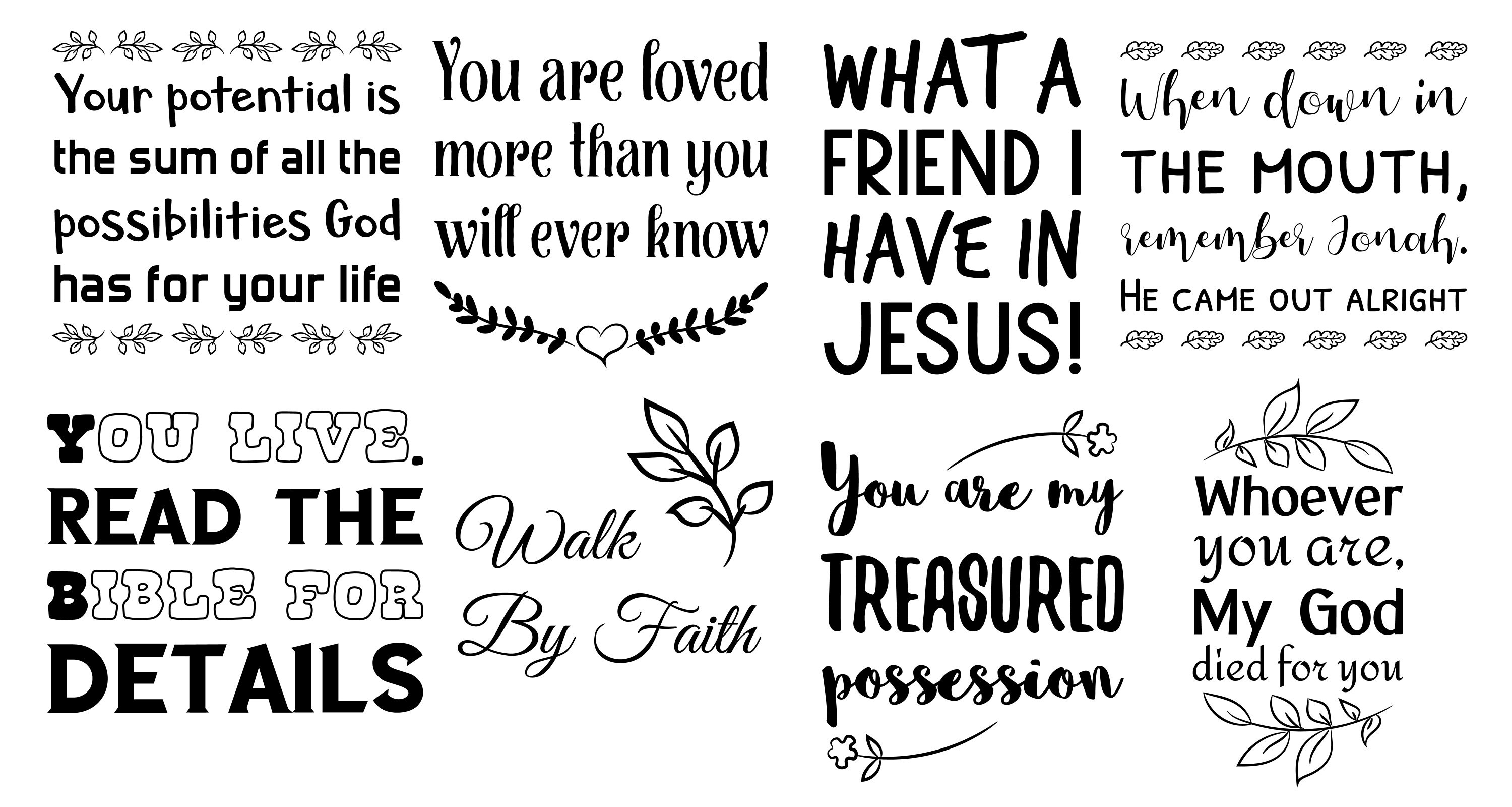 56 Christian SVG Quotes. Scripture Sayings. God and Lord Set - Etsy