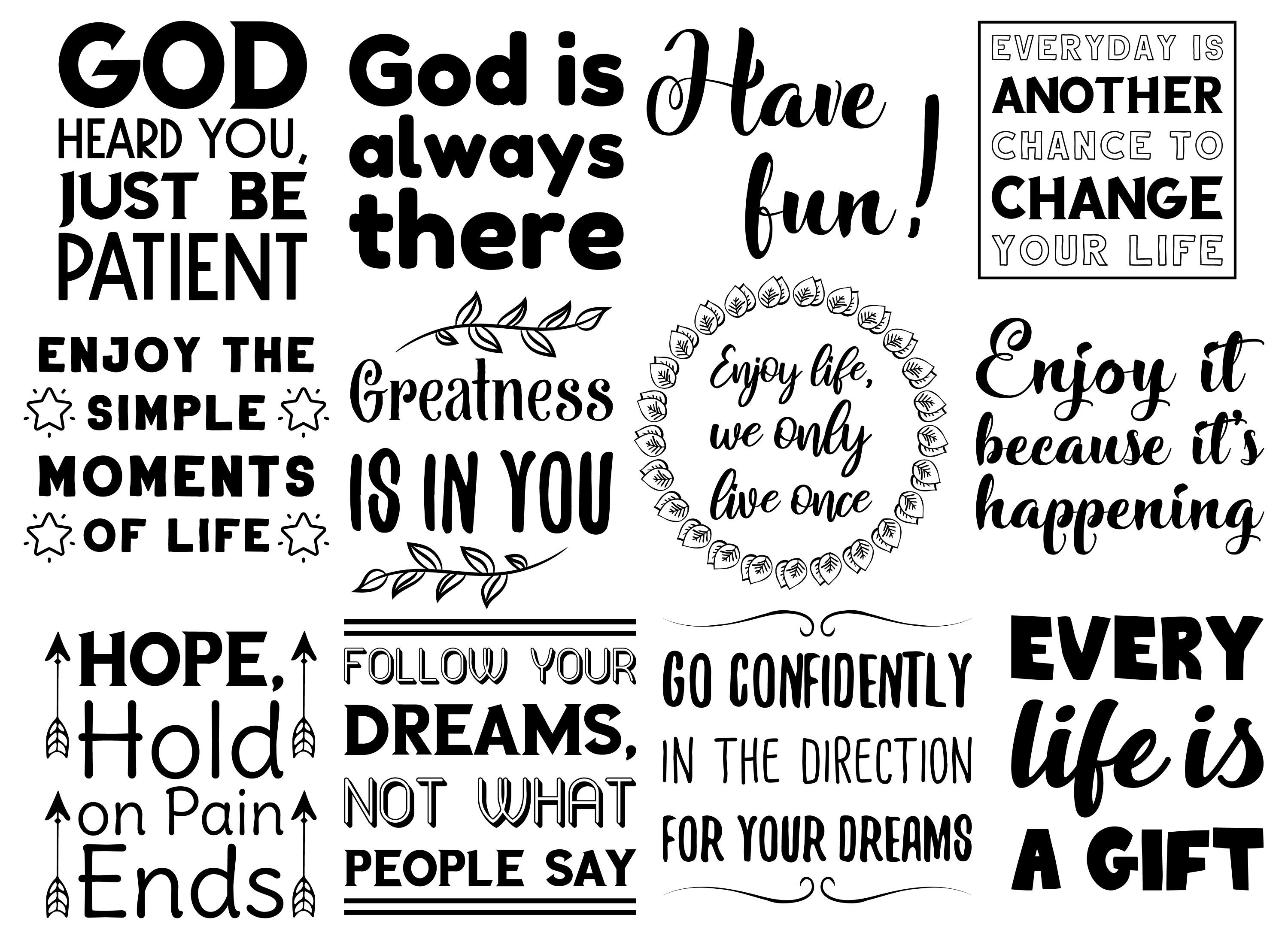 100 SVG Quotes Catchy Inspirational Motivational Empowering | Etsy