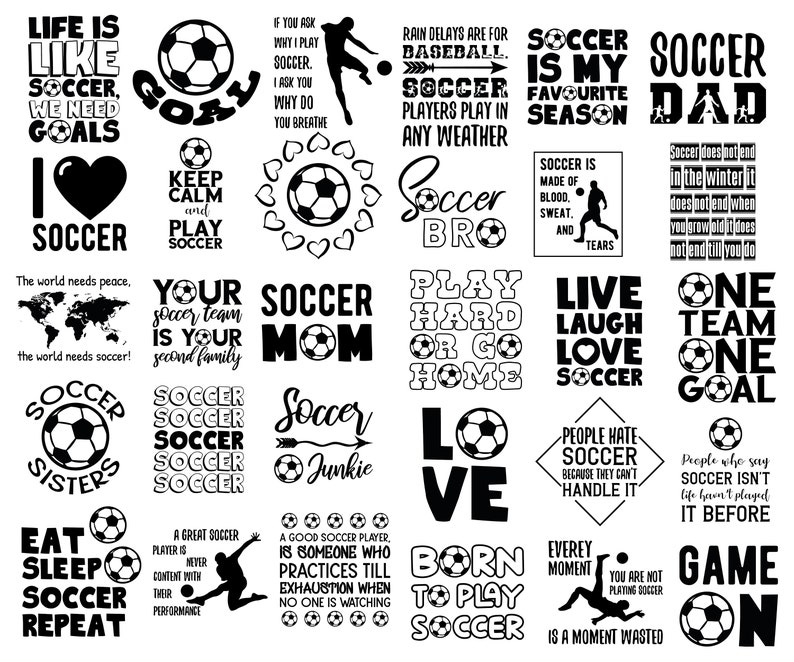 30 SVG Soccer Quotes and Sayings. Soccer Team. Mom and Dad. Soccer or