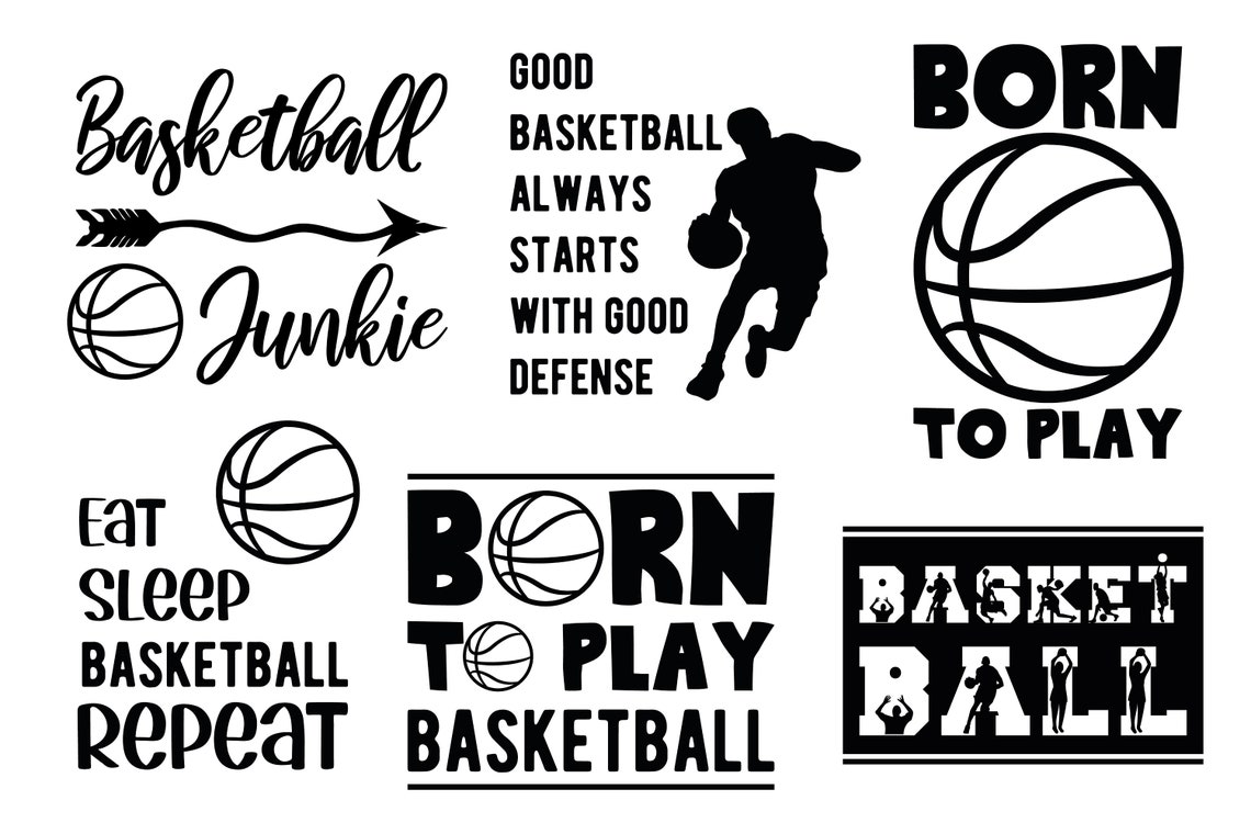 24 SVG Basketball Quotes and Sayings. Born to Play Basketball Etsy