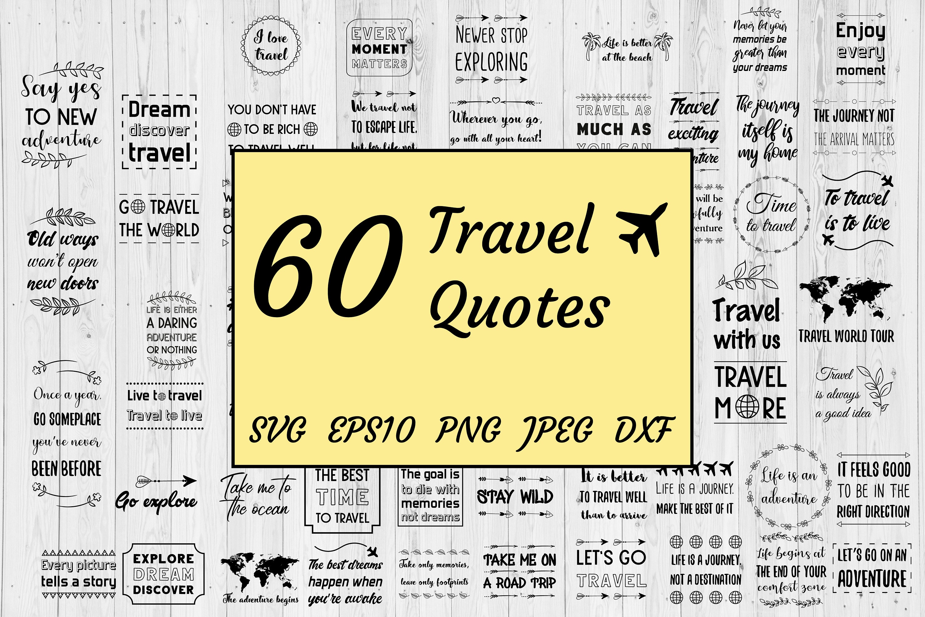 60 SVG Quotes Sayings About Travel, Adventure, Trip, Tourism. Set Bundle,  SVG, Png, Dxf EPS10 Jpeg Files Format for Crafters. Commercial Use -   Ireland