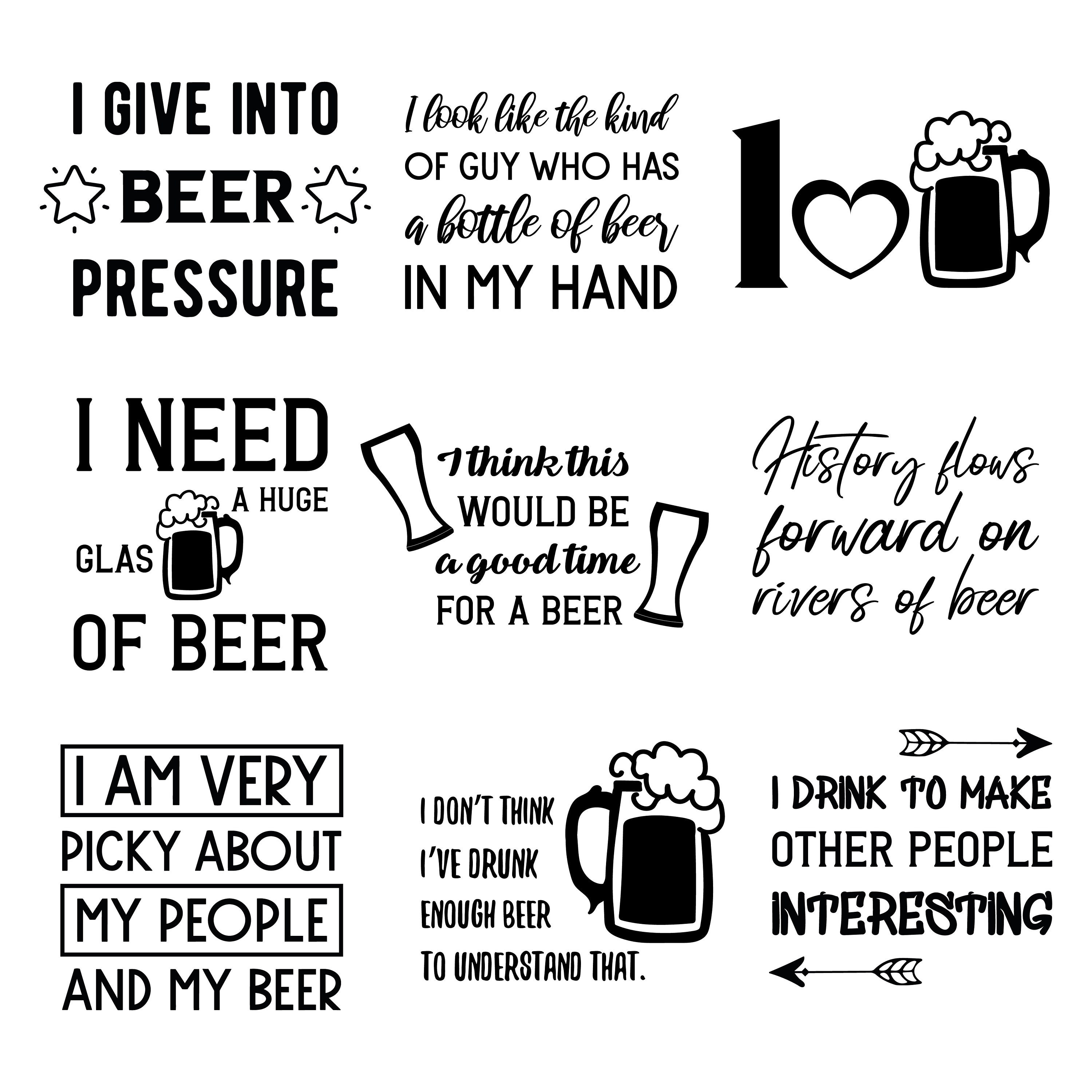 Beer Quotes Svg Bundle Funny Alcohol Svg Beer Mug Etsy | My XXX Hot Girl