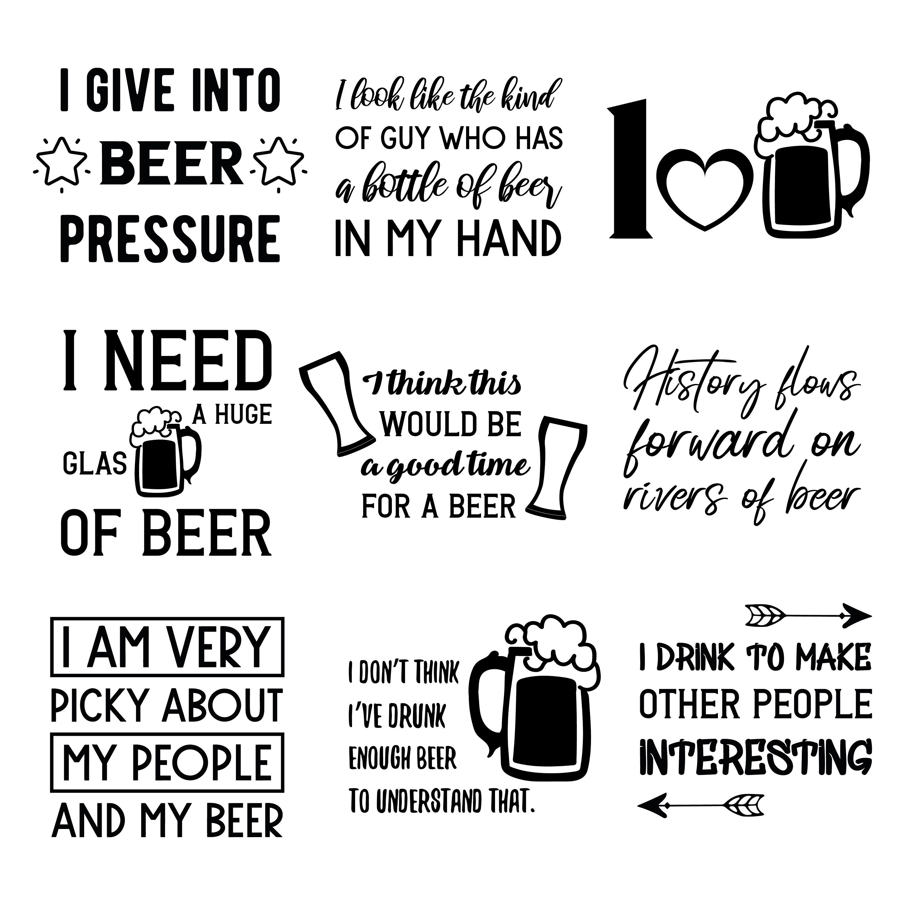 63 SVG Beer Quotes Bundle Funny Alcohol Sayings. Beer Mug Etsy Canada