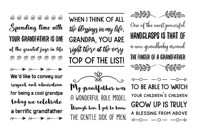 Download 30 Love your Grandfather Grandpa grandchildren SVG Quotes ...