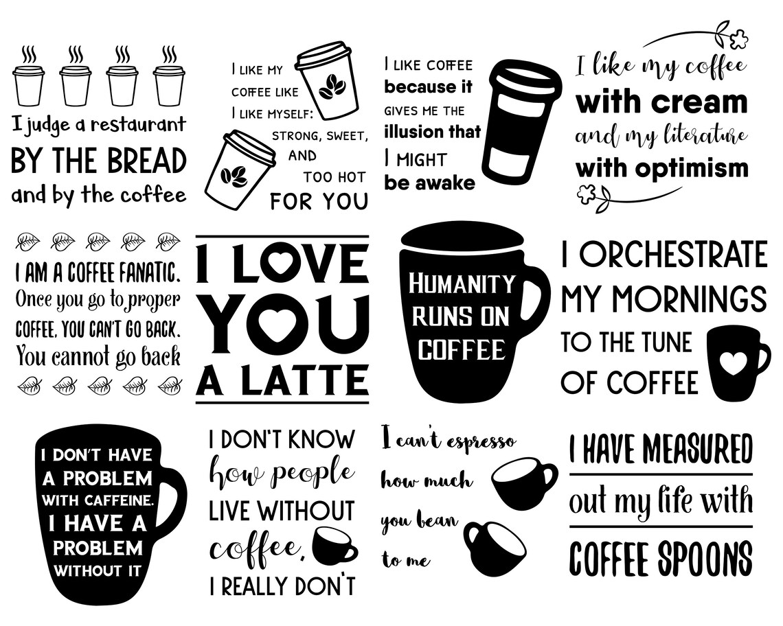 255 SVG Coffee Cup Sayings and Quotes. Coffee Mug. Love Etsy