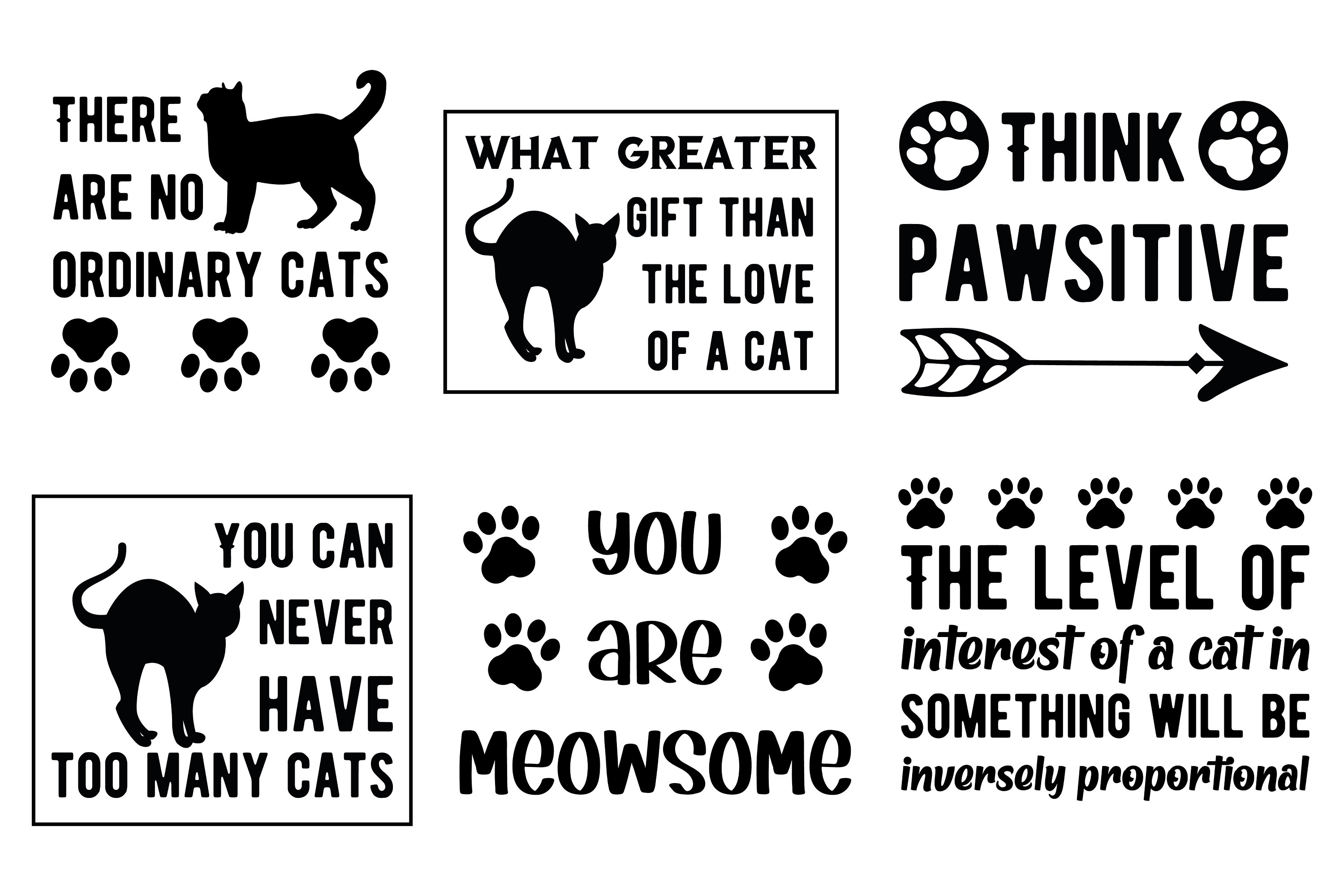 30 SVG Cat Quotes, Cats Mom. Funny Pets Sayings Bundle, SVG, Png, Dxf,  EPS10, Jpeg Print Format for Crafters. Cut Files Commercial Use - Etsy, image size:3000x2000
