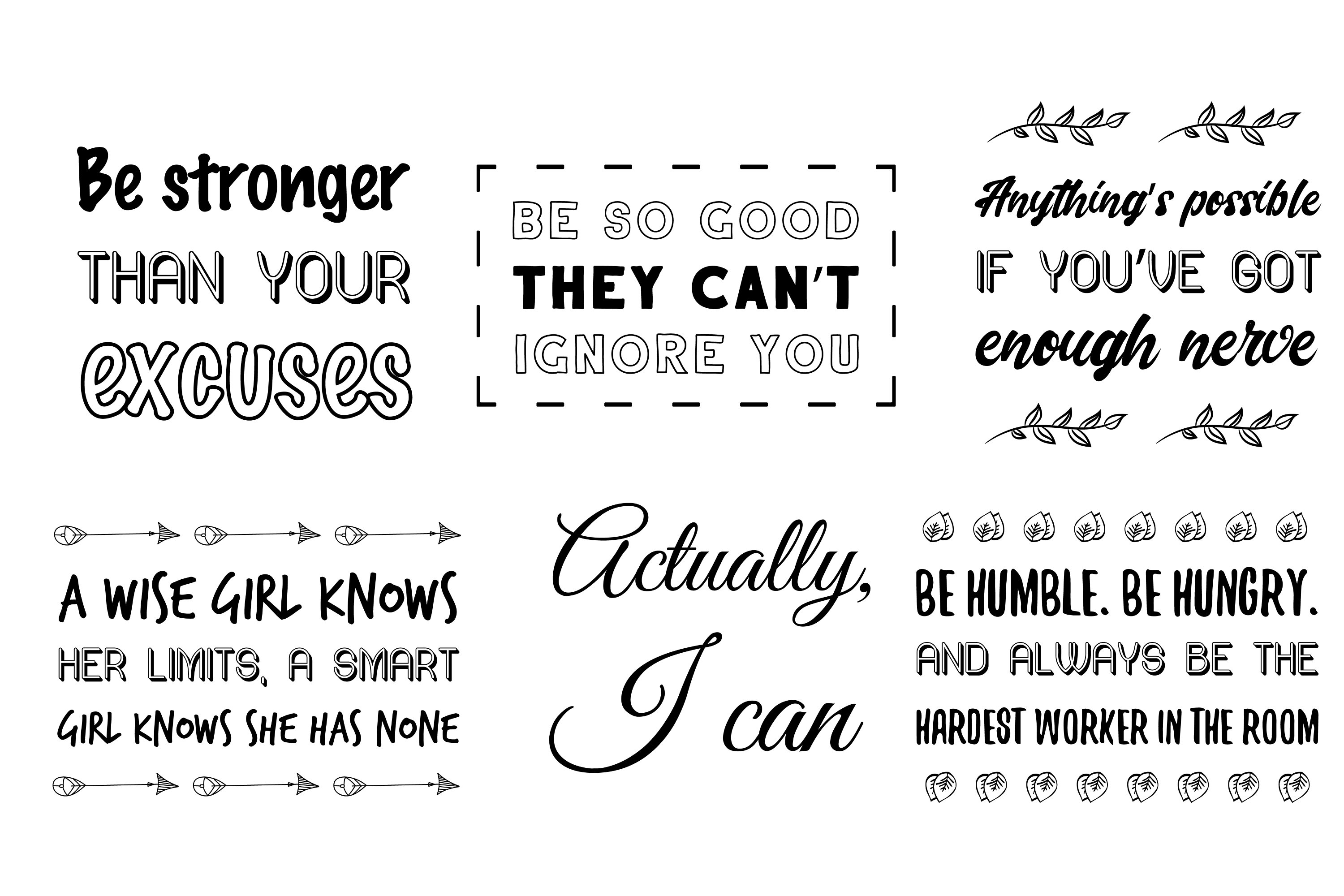 30 Lady Boss Strong Woman Girl Power Ladies SVG Quotes - Etsy