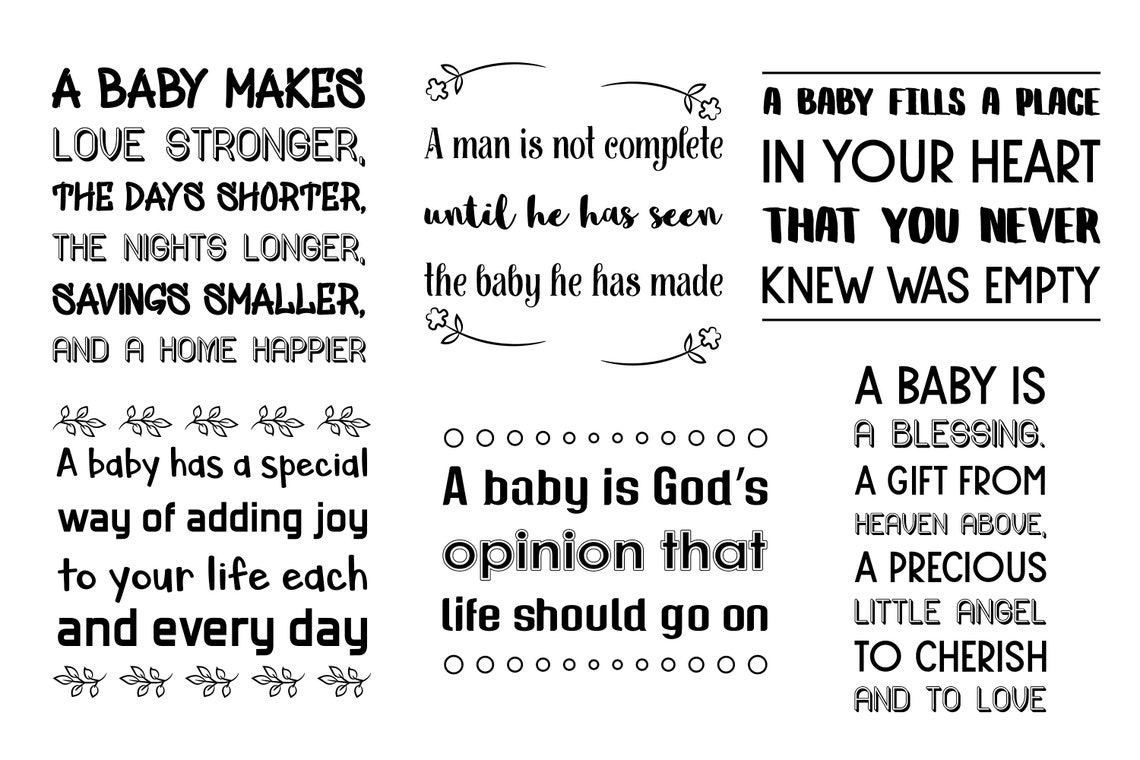 52 SVG Quotes Sweet Baby. Girl Boy Daughter & Son. Kids Etsy