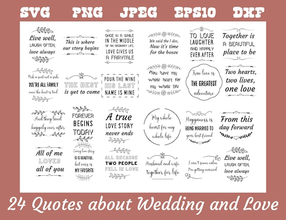 Download 24 Svg Quotes Sayings About Wedding Love Romantic Feelings Etsy