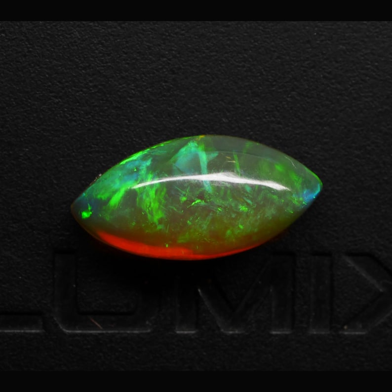 1.6 Cts Natural Ethiopian Welo Opal Cabochon Multi Color 12x6x4.5 MM Pendant Making Ring Making Jewelry Making 310ATT79