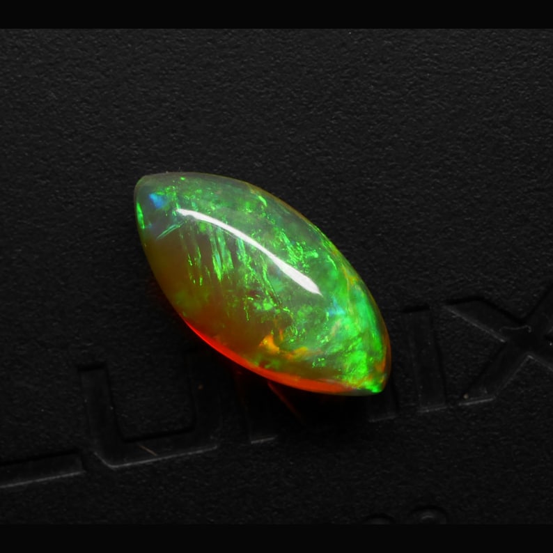 1.6 Cts Natural Ethiopian Welo Opal Cabochon Multi Color 12x6x4.5 MM Pendant Making Ring Making Jewelry Making 310ATT79