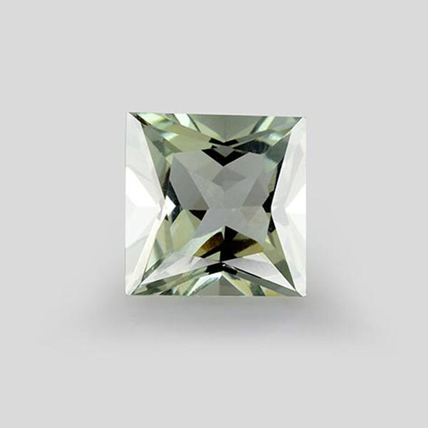 Green Amethyst Square Prince Cut Loose Gemstone, 1 to 20 Pieces Lot Green Amethyst For Making Jewelry 3mm to 12mm