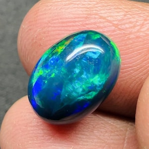 Natural Ethiopian Welo Opal Unique Pattern 4.20 Ct – Smoked Cabochon Natural Loose Gemstone 14x9.5x6mm
