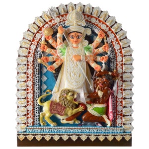 Maa Durga Mata Skulptur Statue Idol Einzigartige Göttin Gottheit Murti Anbetung Figur Handgemachte Hindu Religious Show Piece Geschenke Puja