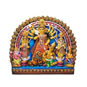 Maa Durga Mata Sculpture Statue Idol Unique Goddess Deity Murti Worship Figurine Handmade Hand Crafted Hindu Religious Show Piece Gifts Puja