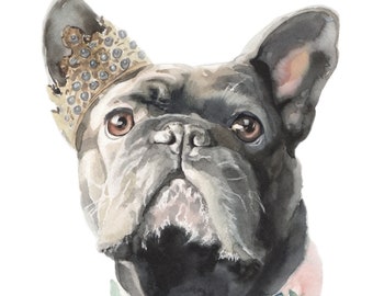 Dog portrait | Custom pet painting |  Pet portrait Gift | Cute DOG gift | Custom Dog Art | Dog Lover Gift |