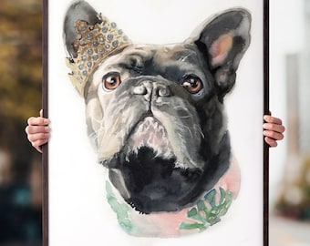 Mother's Day Gift, Pet Portrait, Custom Pet Portrait, Custom Dog Portrait, Custom Watercolor, Dog Painting, Pet Watercolor, Watercolor Dog