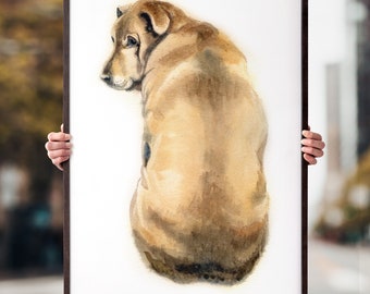 Gift for MOM, Pet Portrait from Photo, Pet Painting, Dog Art, Dog Lovers Gift, Custom Portrait, Custom Dog Portrait, Watercolor Pet