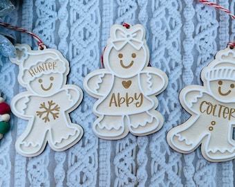 Stocking Tag, Gingerbread Tag, Personalized Stocking Tag, Personalized Ornament, Gingerbread, Tag, Personalized, Reusable Gift Tag, Gift Tag