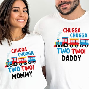 Family Train Birthday Shirt, Boys Birthday Shirt, Matching Family Birthday Shirts, Chugga Chugga Two Two Birthday Shirt