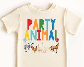 Farm Animal Birthday Shirt,Party Animal T-Shirt Barn Animals Birthday Party Animals Birthday.