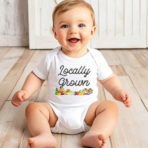 Locally Grown | Cute Farmer&#39;s Market Organic Fresh Food Veggie Gift For Kids, Children, Adult T-Shirt