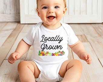 Locally Grown | Cute Farmer's Market Organic Fresh Food Veggie Gift For Kids, Children, Adult T-Shirt