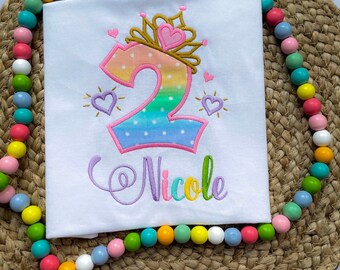 Chemise d’anniversaire princesse / chemise d’anniversaire numéro de princesse