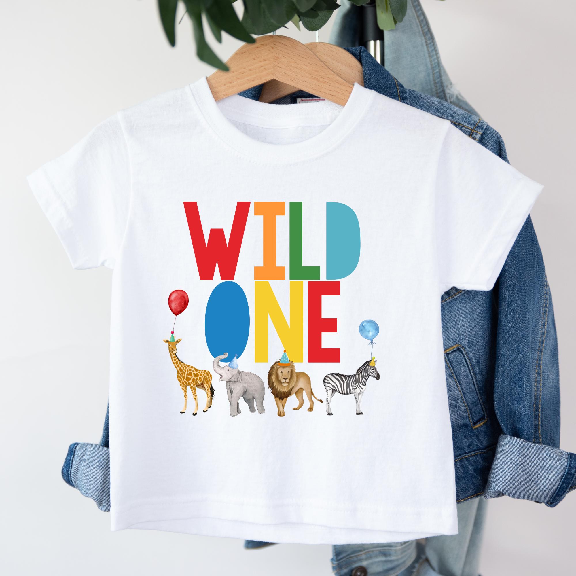 Wild One Birthday Shirt, 1st Birthday Shirt, Safari Jungle Zoo Animal ...