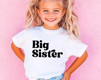 Big sister,Little sister, Middle sister Shirt | Pregnancy Announcement, Baby announcement, Matching Sibling Shirts, gift