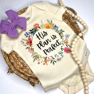 His Plan Is Perfect, Rainbow Baby Bodysuit, Gift, Baby Shower Gift, New Baby, Baby Apparel, Hipster, Gender Neutral