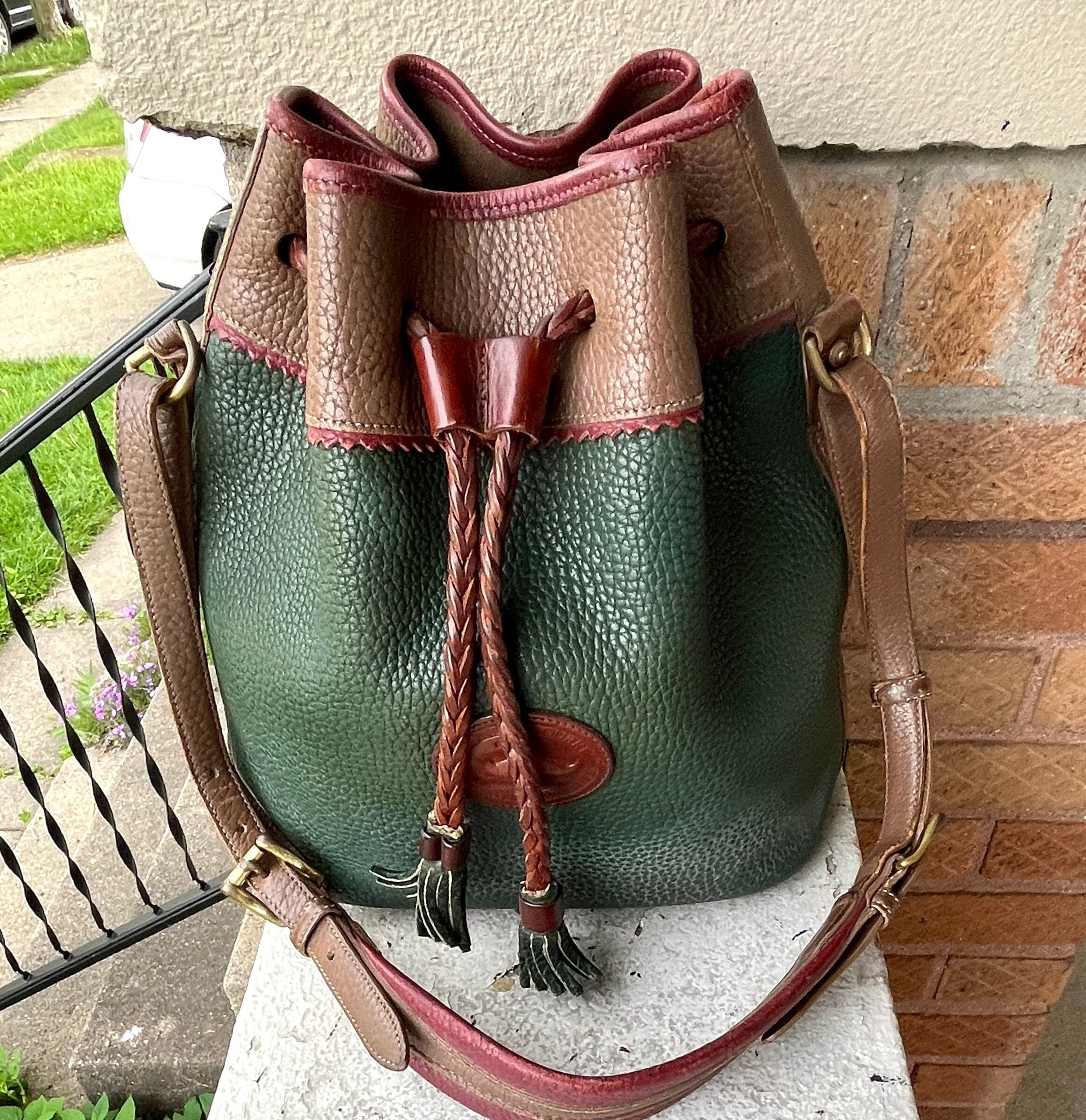 Authentic Dooney & Bourke Vintage Drawstring Bag P762 All Weather