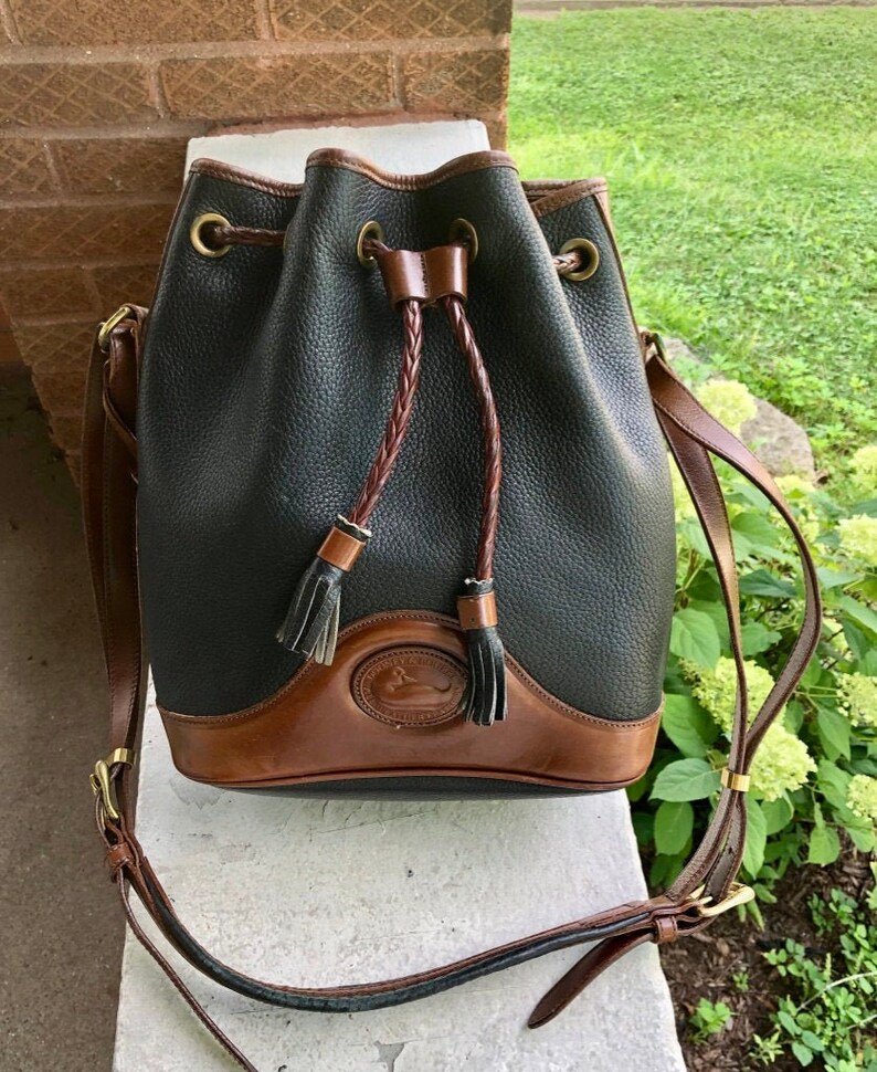 Dooney & Bourke Vintage USA 90s Drawstring Duffle Bucket All Etsy