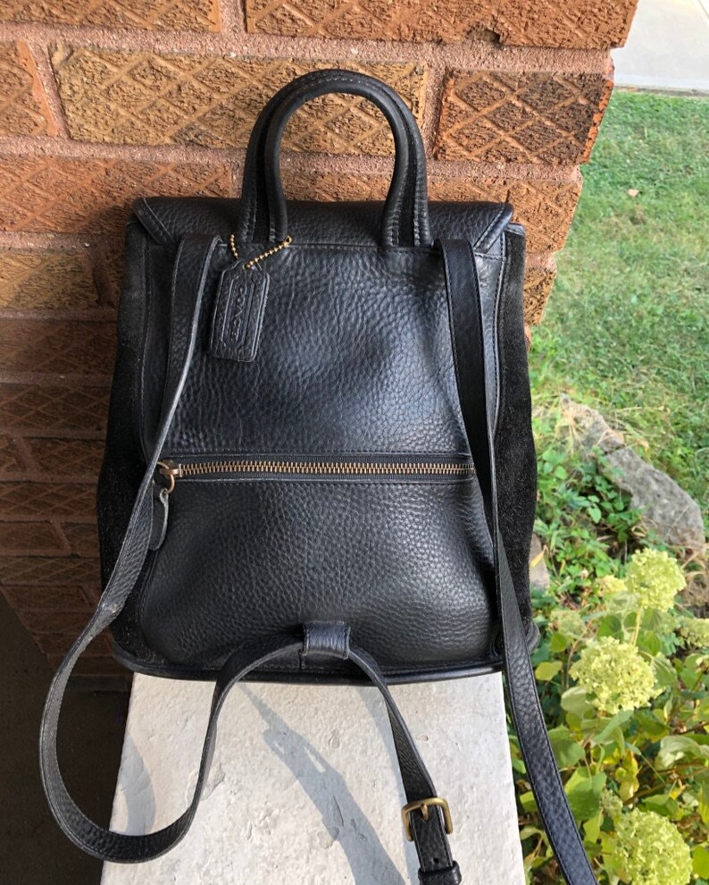 COACH Vintage USA Berkeley Convertible Backpack Daypack Black Etsy