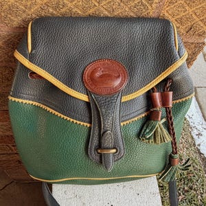 Dooney & Bourke Dark Green Leather Backpack Dooney & Bourke | Bags | Dooney Bourke Green And Brown  main image 3