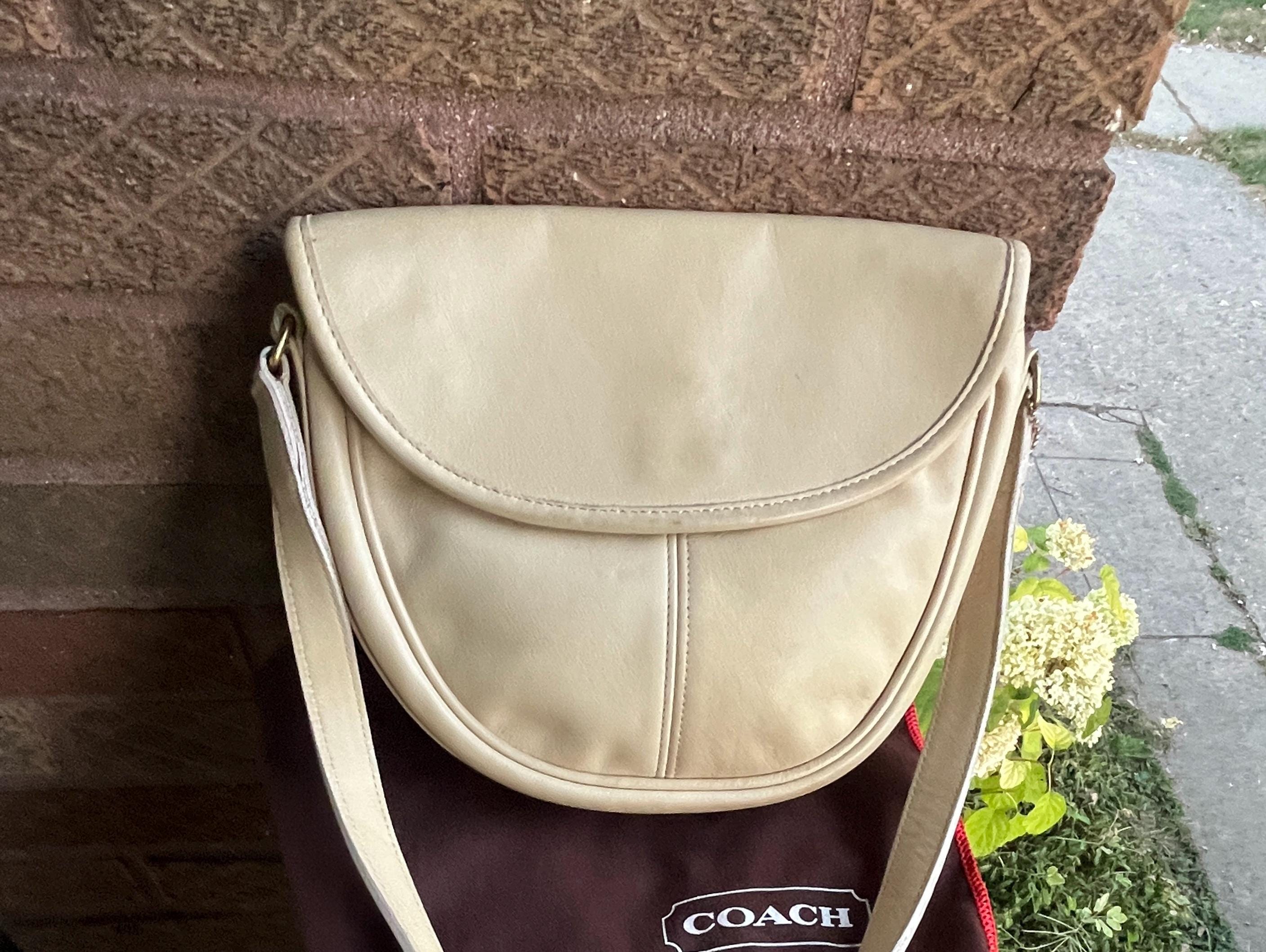 バッグ OLDCOACH Handbag 2way Round Halfmoon USA Half Moon Coach Bag - Etsy