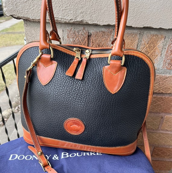 Bag Dooney & Bourke Usa Black Tan Leather Dr