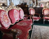 French Guiltwood Louis XV Revival Salon Suite 19th 20th Century