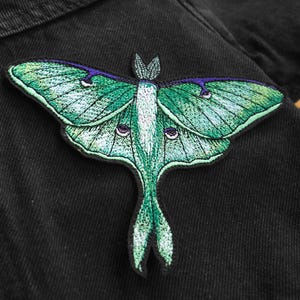 Wunderschöner Luna Motte Aufnäher zum Aufbügeln