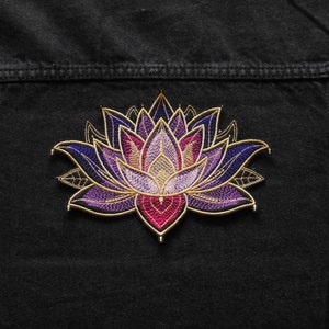 Lotus Flower Iron on Patch